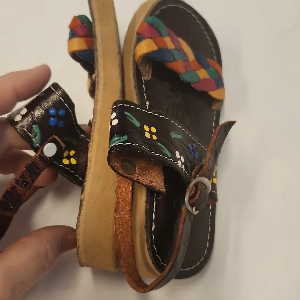 Leather Sandles Girls Toddler Size 5